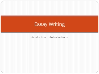 Essay Writing