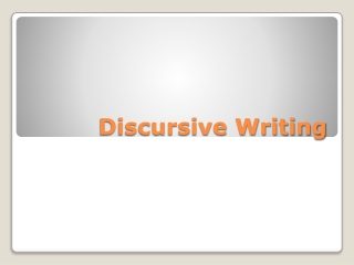 Discursive Writing