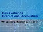 Introduction to International Accounting