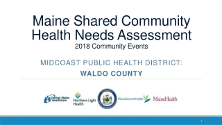 Maine Shared Community Health Needs Assessment 2018 Community Events