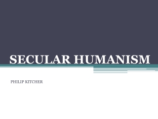 SECULAR HUMANISM