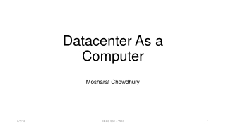 Datacenter As a Computer