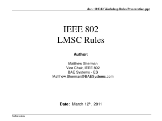 IEEE 802 LMSC Rules