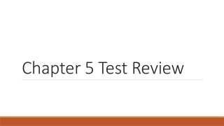 Chapter 5 Test Review