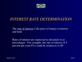 INTEREST RATE DETERMINATION