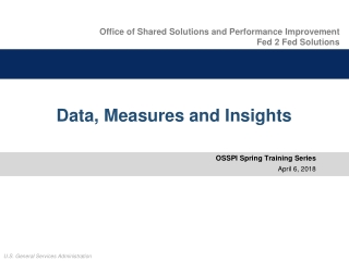 Data, Measures and Insights