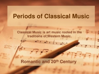 Periods of Classical Music