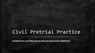 Civil Pretrial Practice