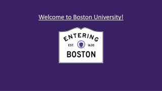 Welcome to Boston University!