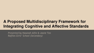 A Proposed Multidisciplinary Framework for Integrating Cognitive and Affective Standards