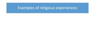 Examples of religious experiences