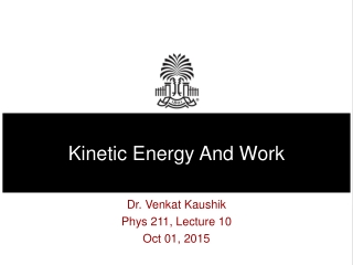 Kinetic Energy And Work