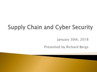 Supply Chain and Cyber Security