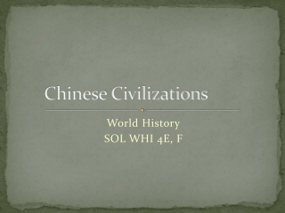 Chinese Civilizations
