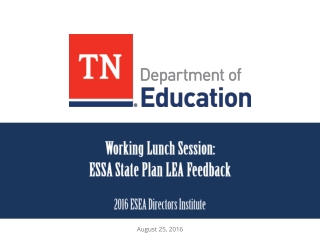 Working Lunch Session: ESSA State Plan LEA Feedback