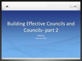Building Effective Councils and Councils- part 2