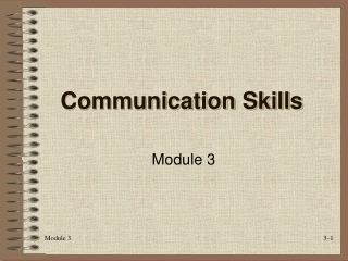 Communication Skills