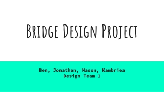 Bridge Design Project