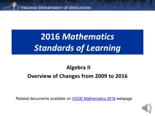 2016 Mathematics Standards of Learning