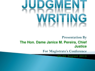 Judgment Writing