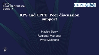 RPS and CPPE: Peer discussion support