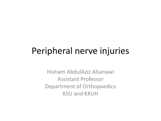 Peripheral nerve injuries