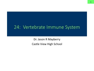 24: Vertebrate Immune System