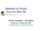 berblick Lk Physik - kurz vor dem Abi