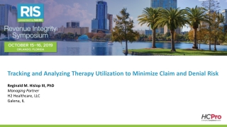 Tracking and Analyzing Therapy Utilization to Minimize Claim and Denial Risk