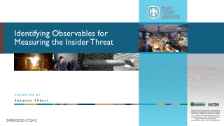 Identifying Observables for Measuring the Insider Threat