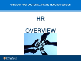 OFFICE OF POST DOCTORIAL AFFAIRS INDUCTION SESSION