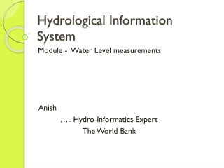 Hydrological Information System