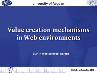 Value creation mechanisms in Web environments