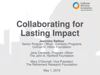 Collaborating for Lasting Impact
