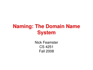 Naming: The Domain Name System
