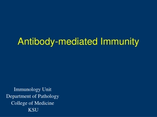 Antibody-mediated Immunity