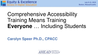 Comprehensive Accessibility Training Means Training Everyone … Including Students