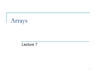 Arrays