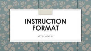 Instruction Format