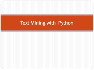 Text Mining with Python