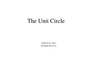 The Unit Circle