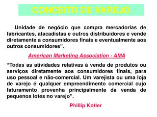 CONCEITO DE VAREJO