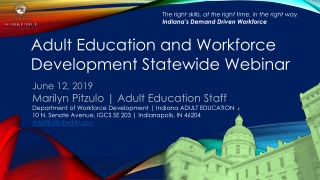 Adult Education and Workforce Development Statewide Webinar