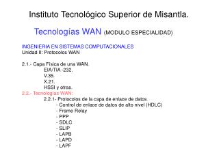 Tecnologías WAN (MODULO ESPECIALIDAD)