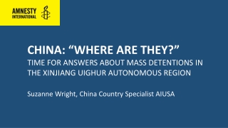 CHINA: “WHERE ARE THEY?”