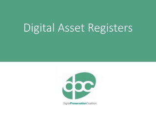 Digital Asset Registers