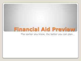 Financial Aid Preview