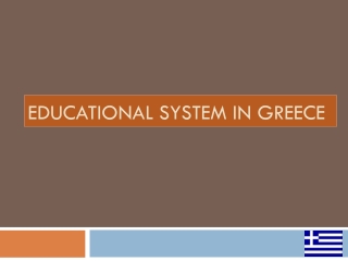 Educational System in Greece