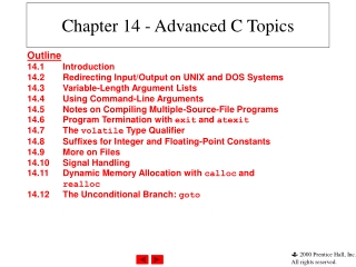 Chapter 14 - Advanced C Topics