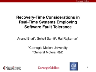 Recovery-Time Considerations in Real-Time Systems Employing Software Fault Tolerance
